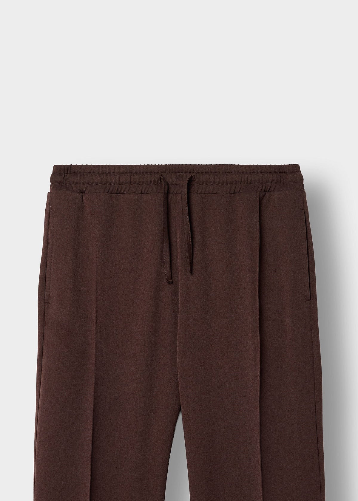 Pantalón Relajado Alforzas Ismael en marrón chocolate, foto 3