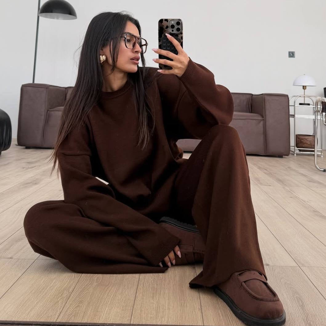Mónica | Conjunto de top y pantalón de punto