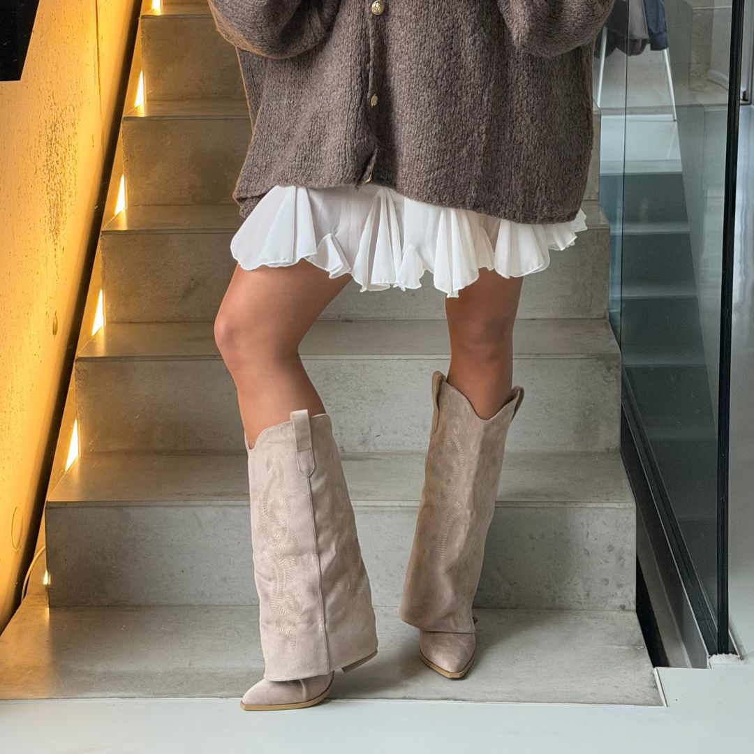 Selena | Bota alta western de punta fina