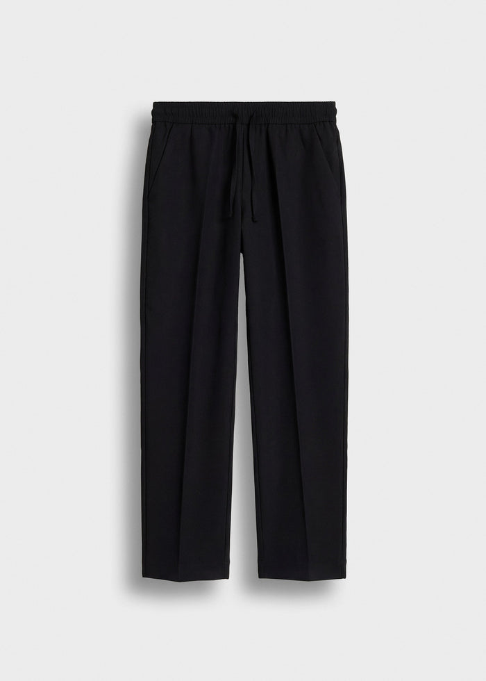 Pantalón Cintura Elástica Sergio en negro, vista delantera