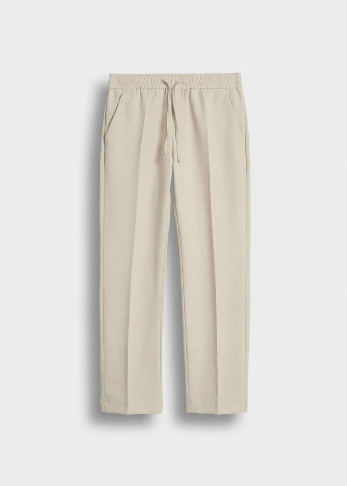 Pantalón Cintura Elástica Sergio en beige, vista delantera