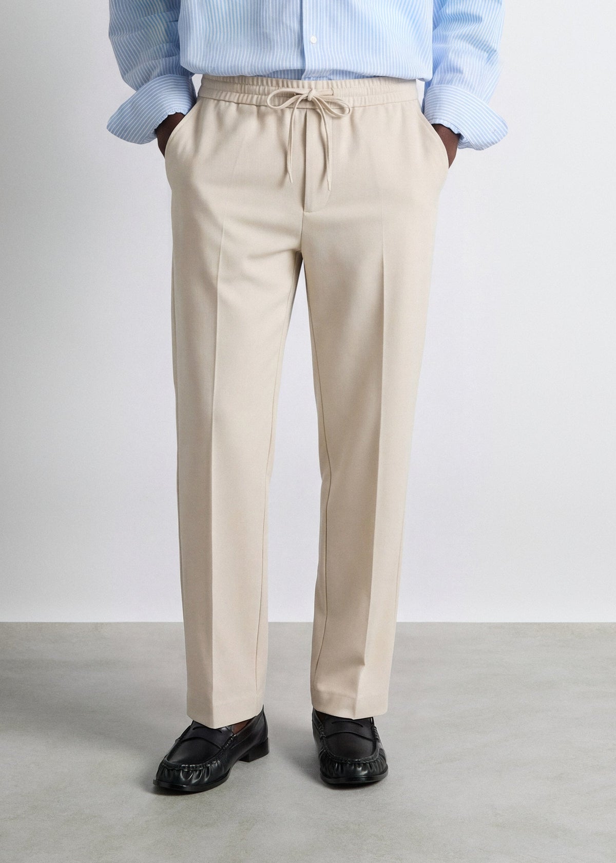 Pantalón Cintura Elástica Sergio en beige, foto 3