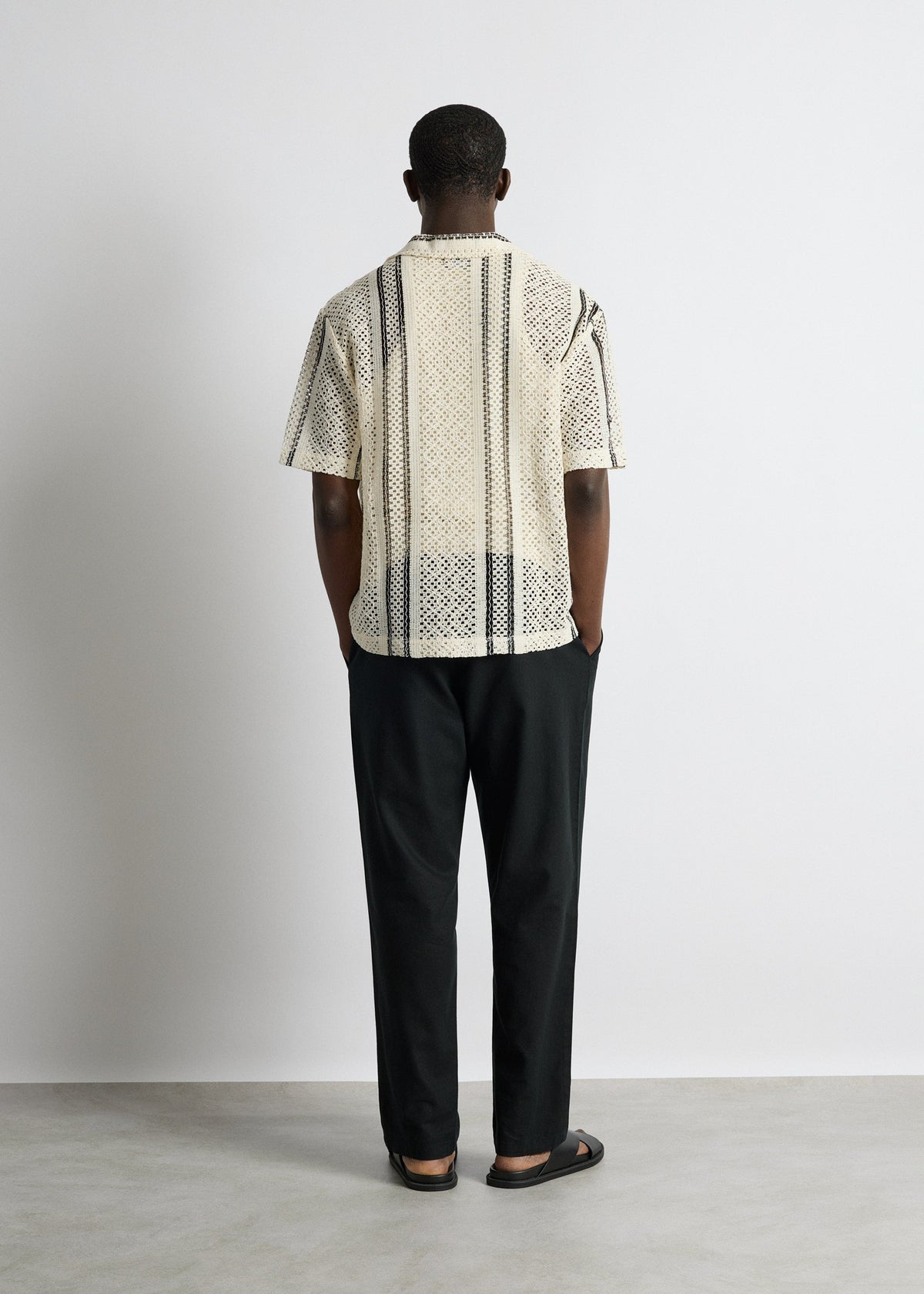 Pantalón de Lino Cordón Marcos en negro, foto 5