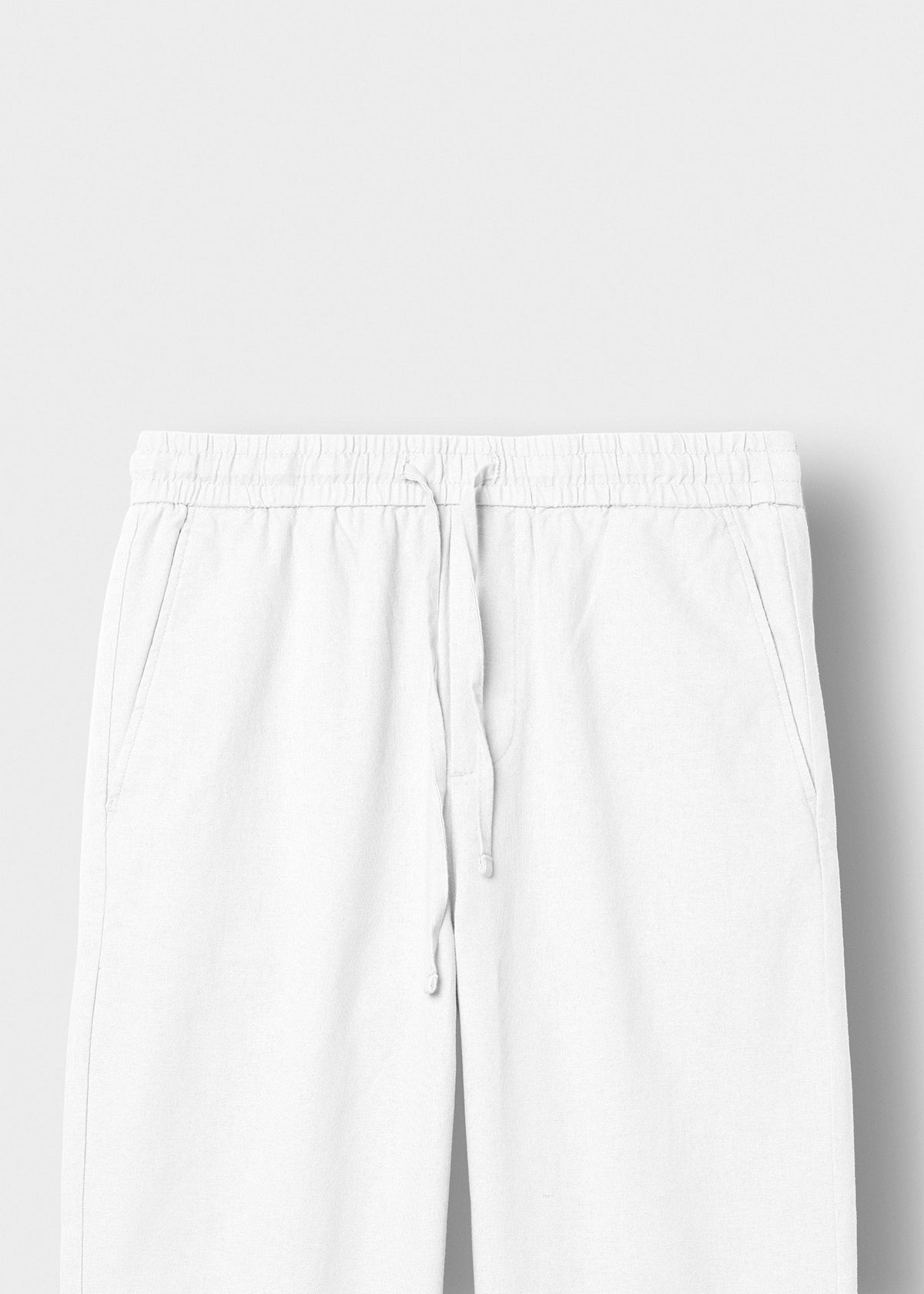 Pantalón de Lino Cordón Marcos en blanco, foto 3