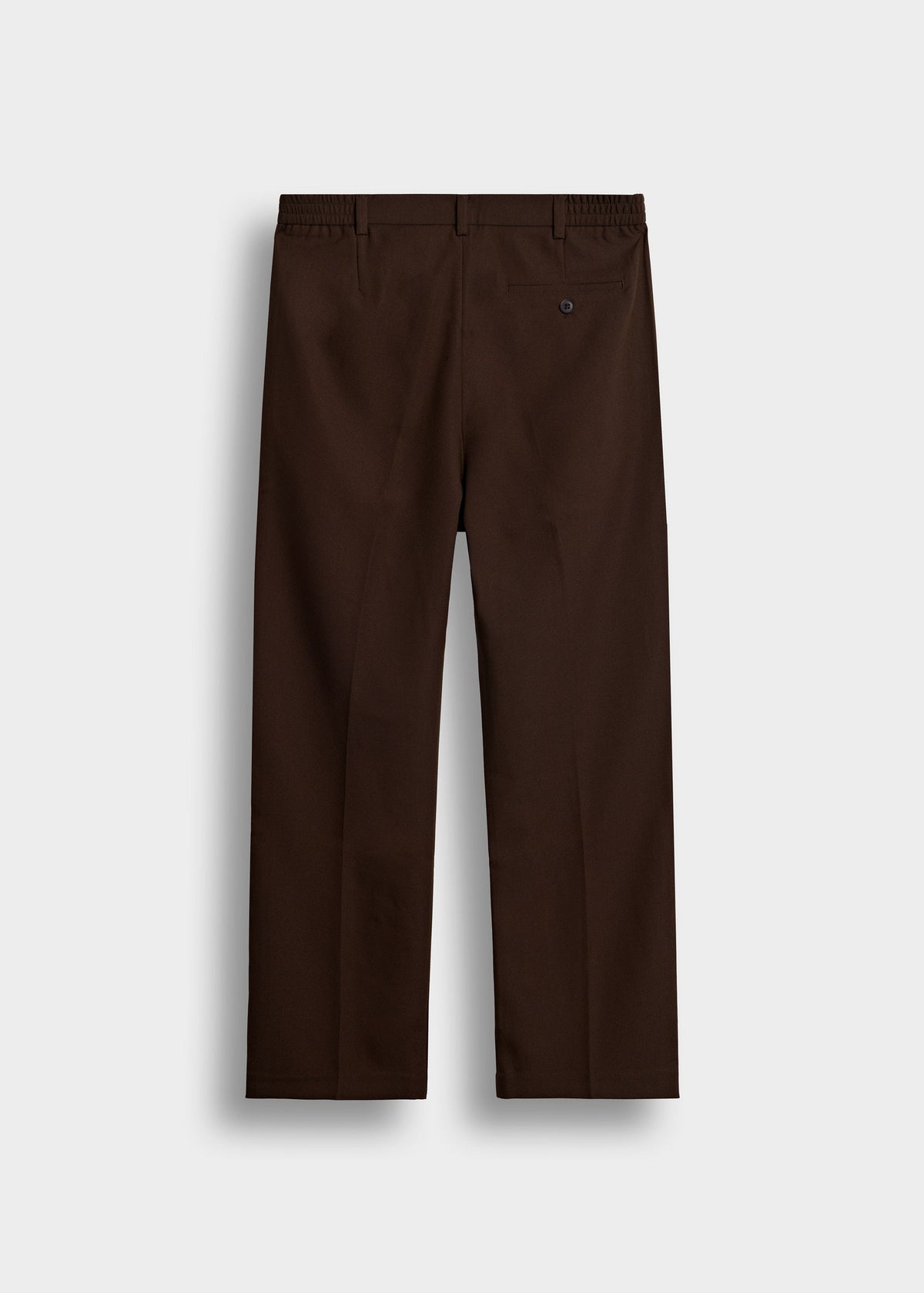 Pantalón de Vestir Recto Diego en chocolate, vista trasera