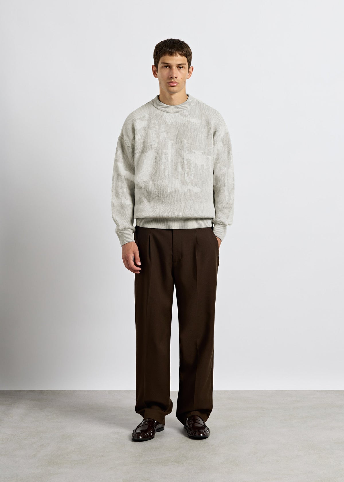 Pantalón de Vestir Recto Diego en chocolate, foto 4