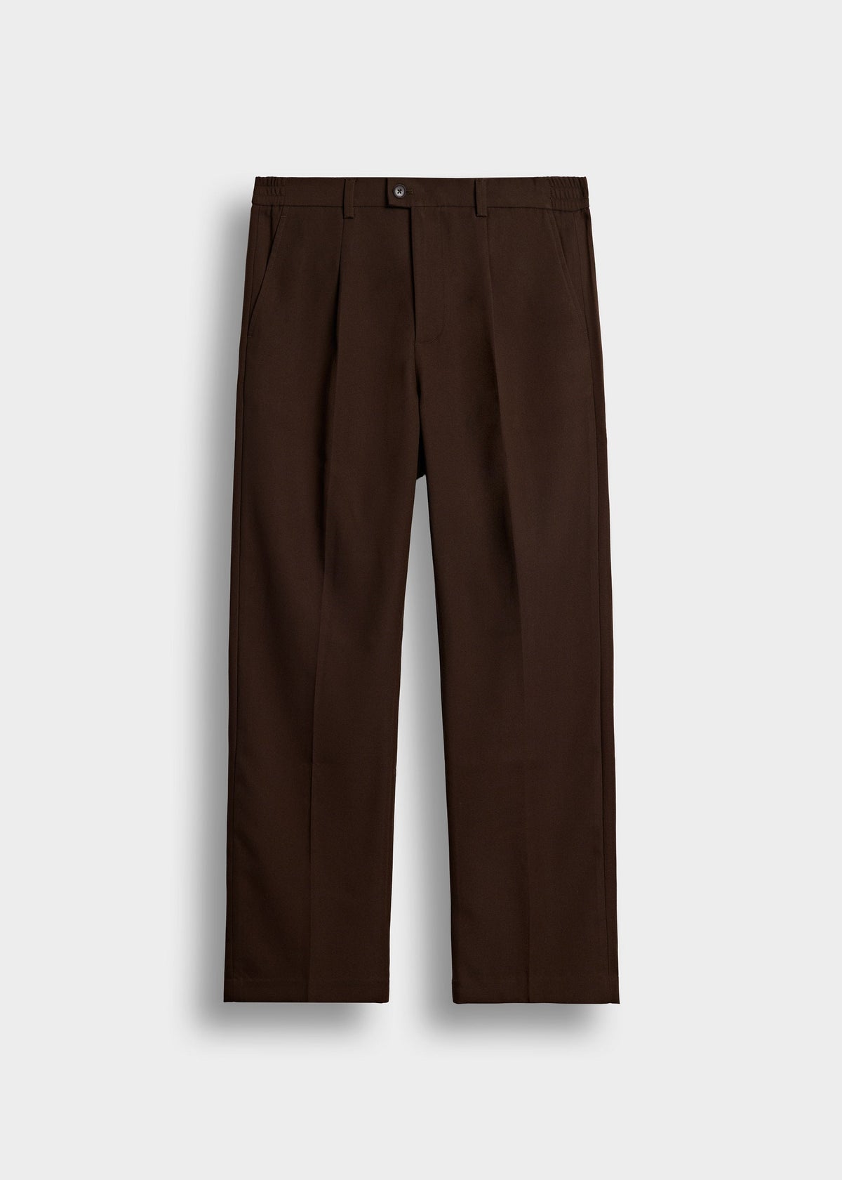 Pantalón de Vestir Recto Diego en chocolate, vista delantera