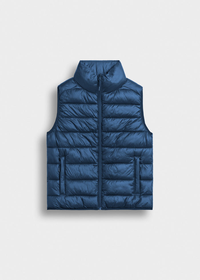 Chaleco Acolchado Ligero Bruno en azul marino, vista delantera