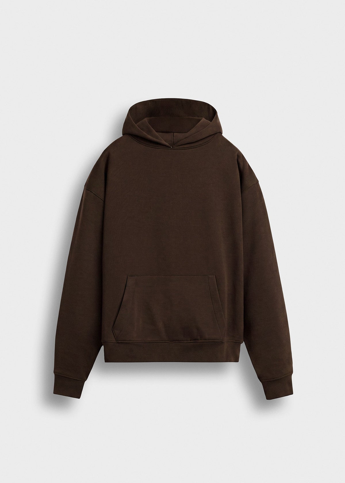 Sudadera Capucha Oversize Teo en chocolate, vista delantera
