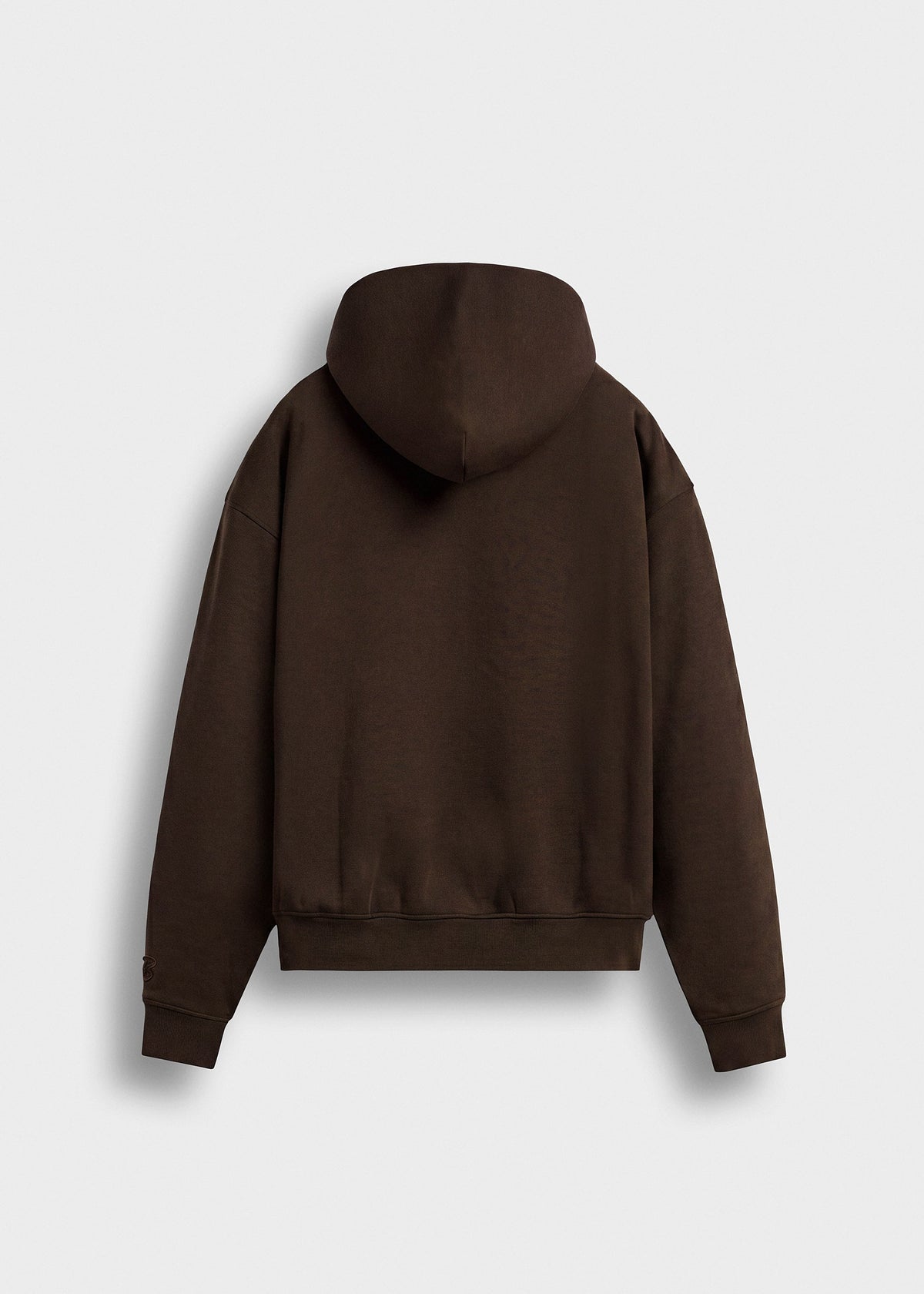 Sudadera Capucha Oversize Teo en chocolate, vista trasera