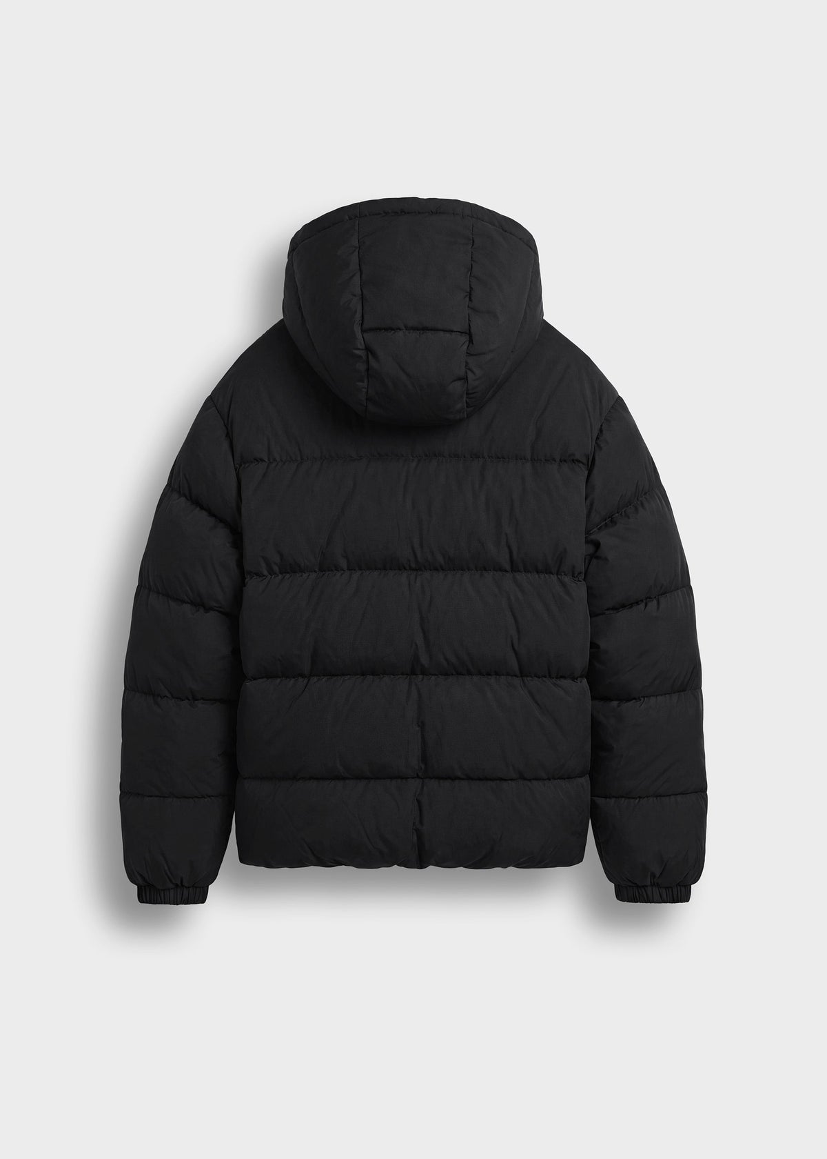 Chaqueta Acolchada Capucha Desmontable Iker en negro mate, vista trasera