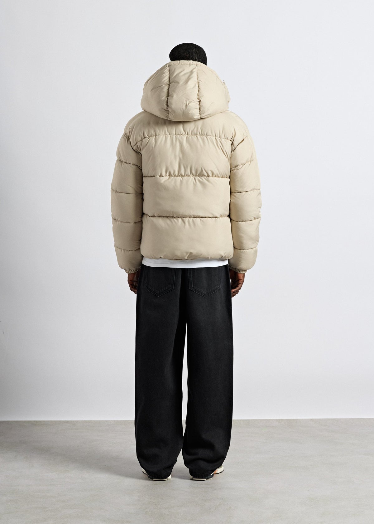 Chaqueta Acolchada Capucha Desmontable Iker en beige frío, foto 9