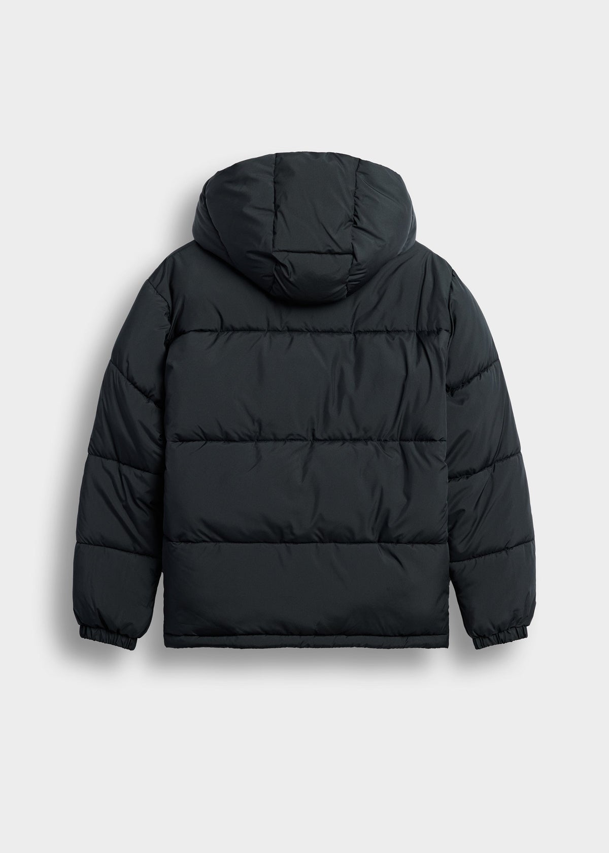 Chaqueta Acolchada Básica Leo en negro, vista trasera