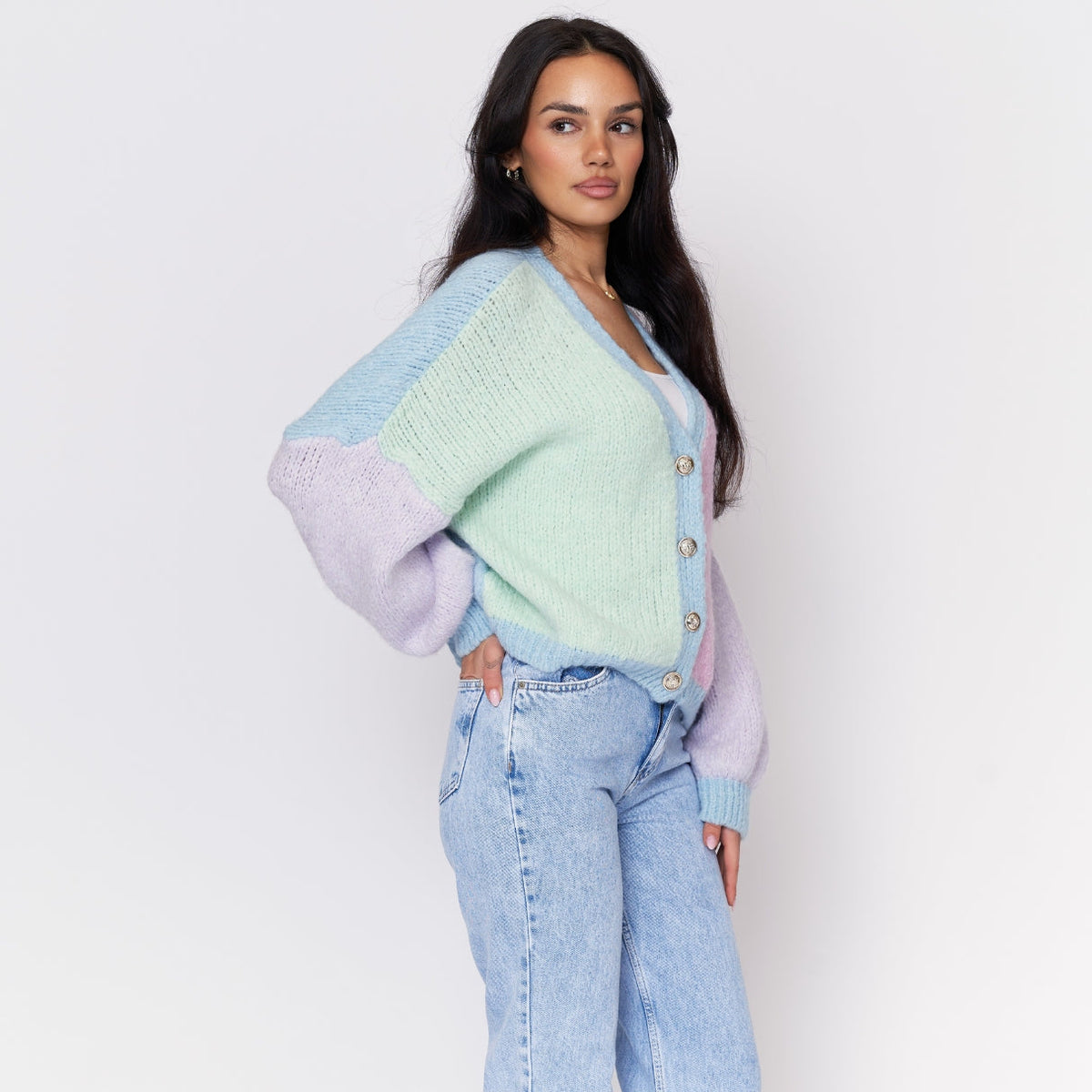 Malena | Cárdigan oversize pastel