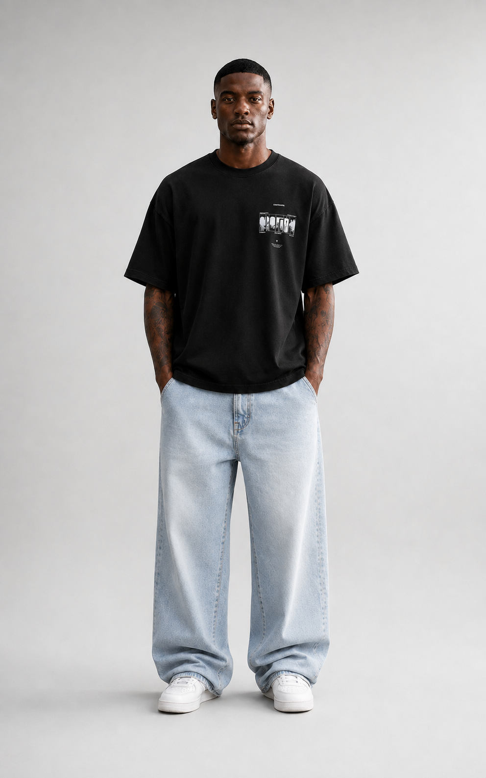 Raúl | Camiseta oversize con estampado en la espalda
