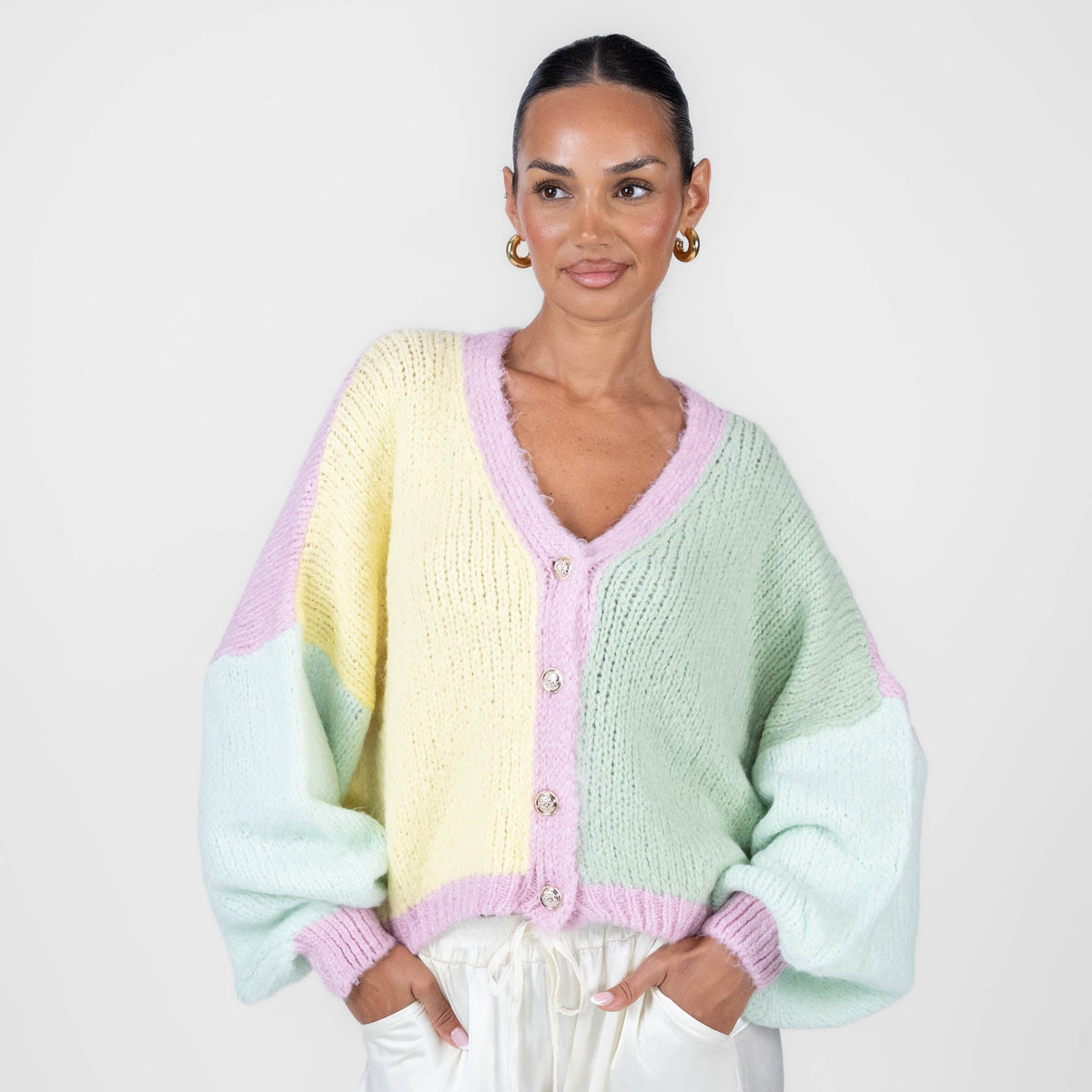 Malena | Cárdigan oversize pastel