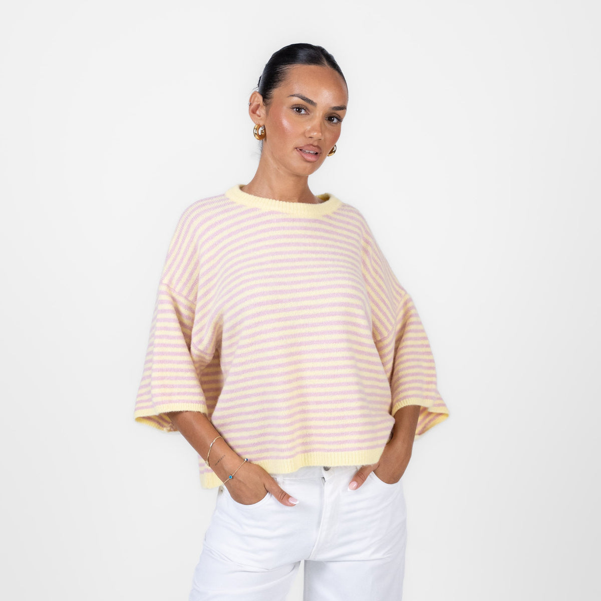 Ángela | Camiseta oversize de rayas
