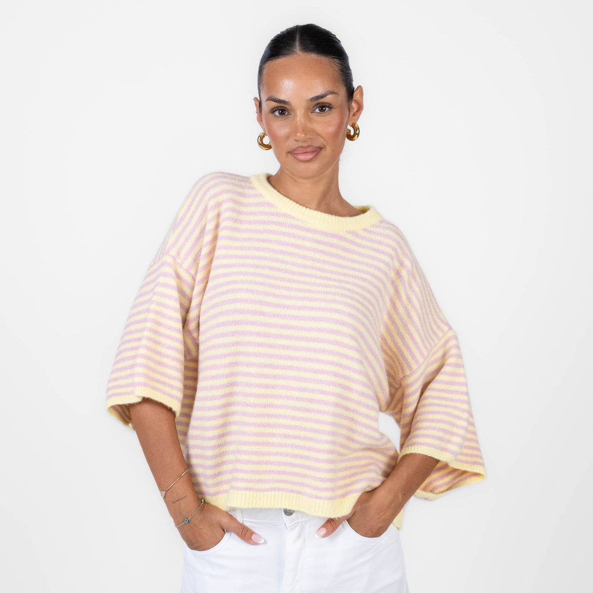 Ángela | Camiseta oversize de rayas