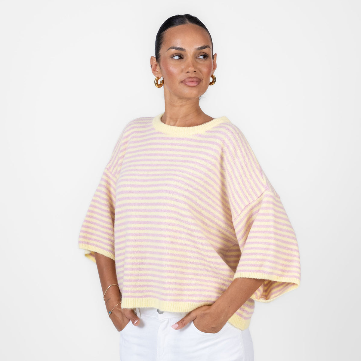 Ángela | Camiseta oversize de rayas