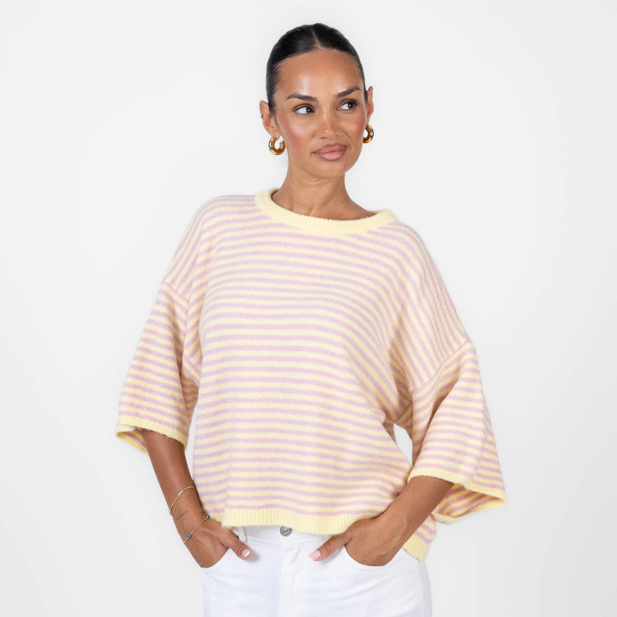 Ángela | Camiseta oversize de rayas