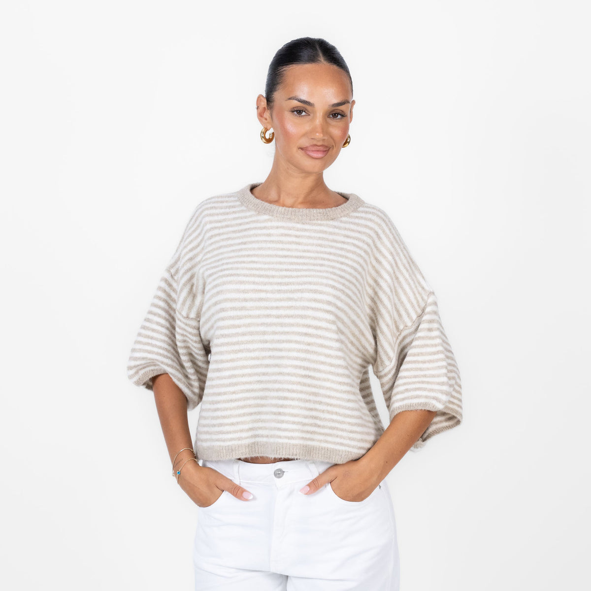 Ángela | Camiseta oversize de rayas