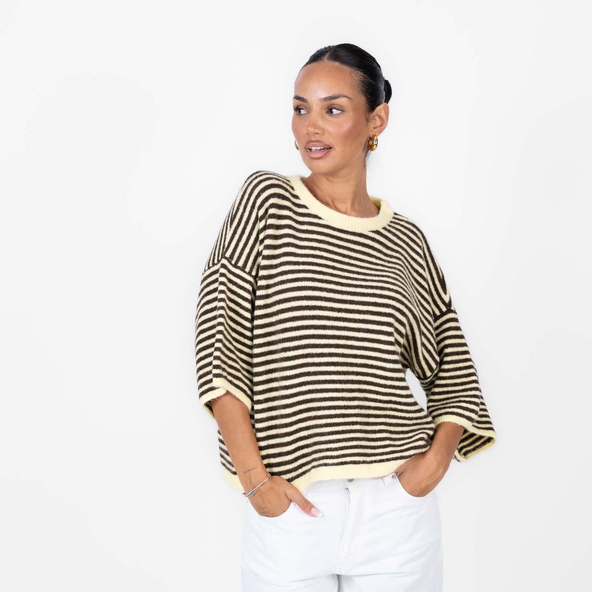 Ángela | Camiseta oversize de rayas