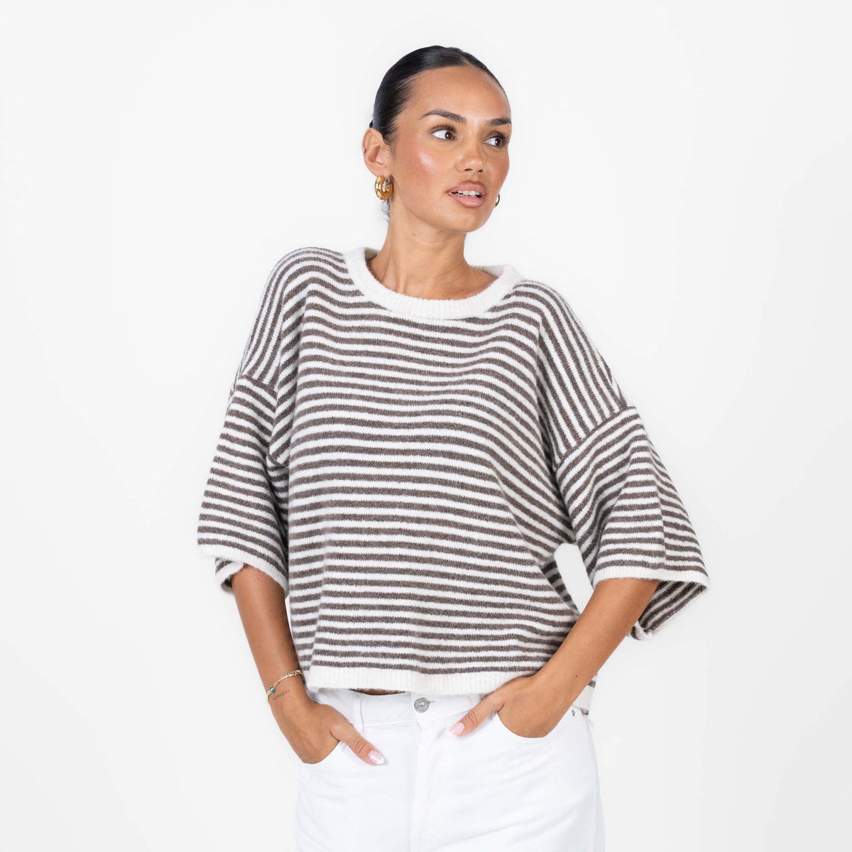 Ángela | Camiseta oversize de rayas