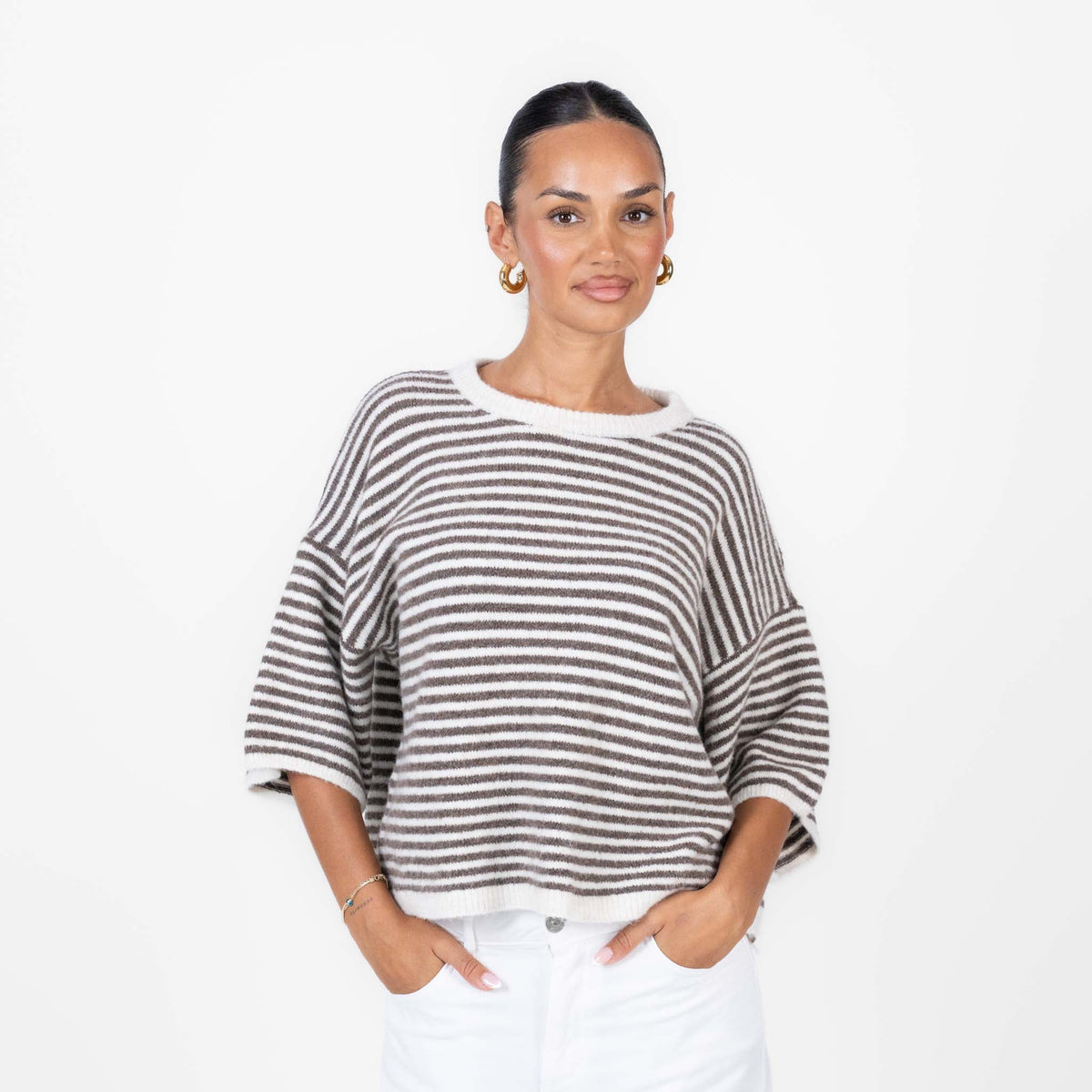 Ángela | Camiseta oversize de rayas