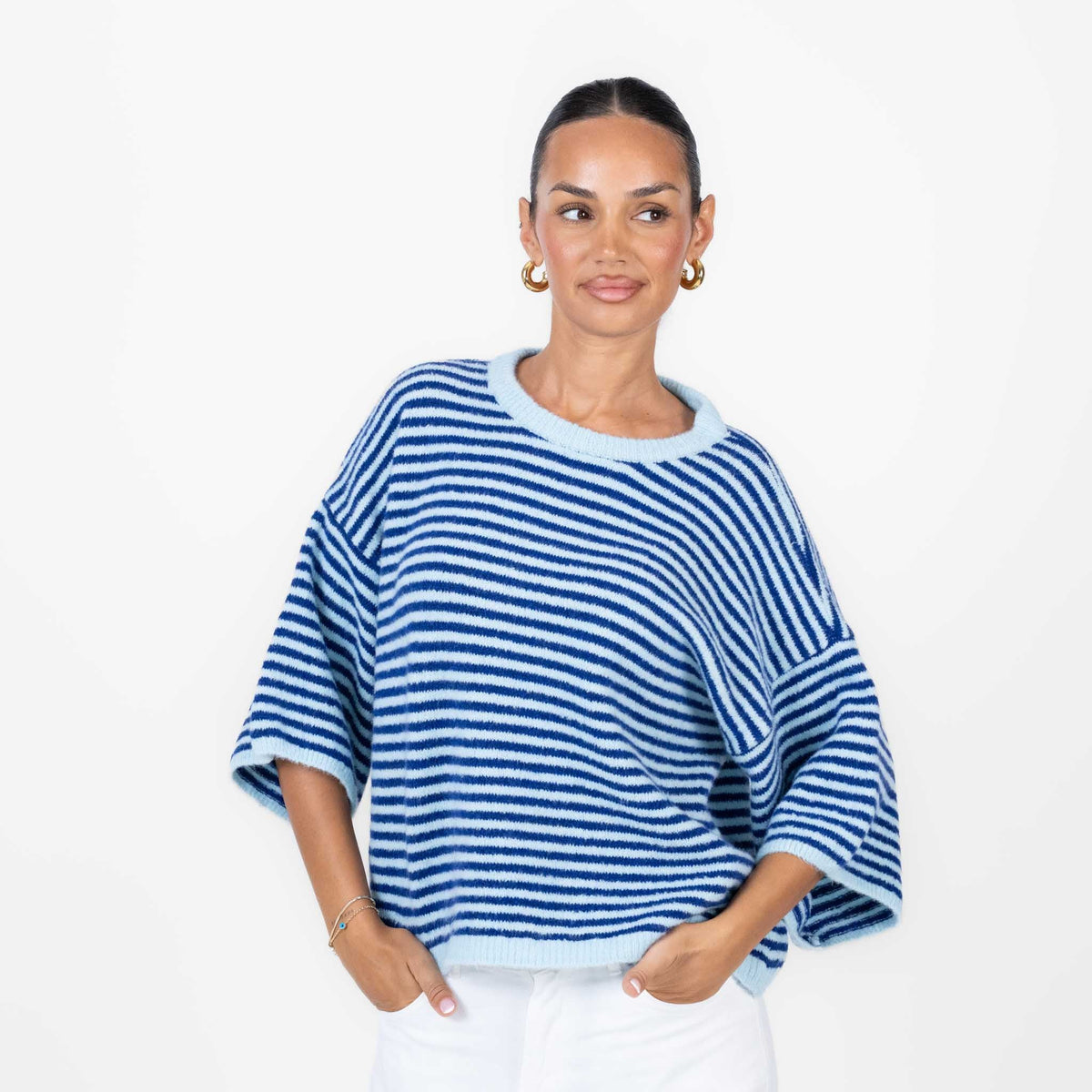Ángela | Camiseta oversize de rayas