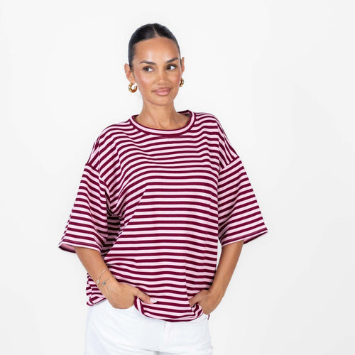 Alicia | Camiseta oversize de rayas