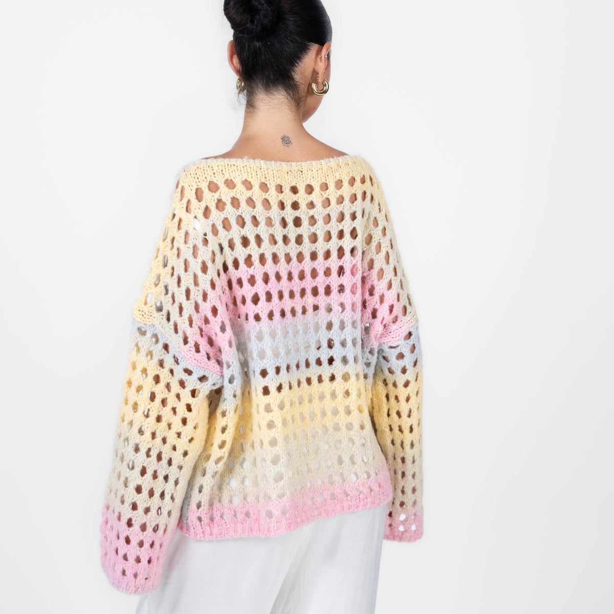 Celia | Jersey de punto calado degradado