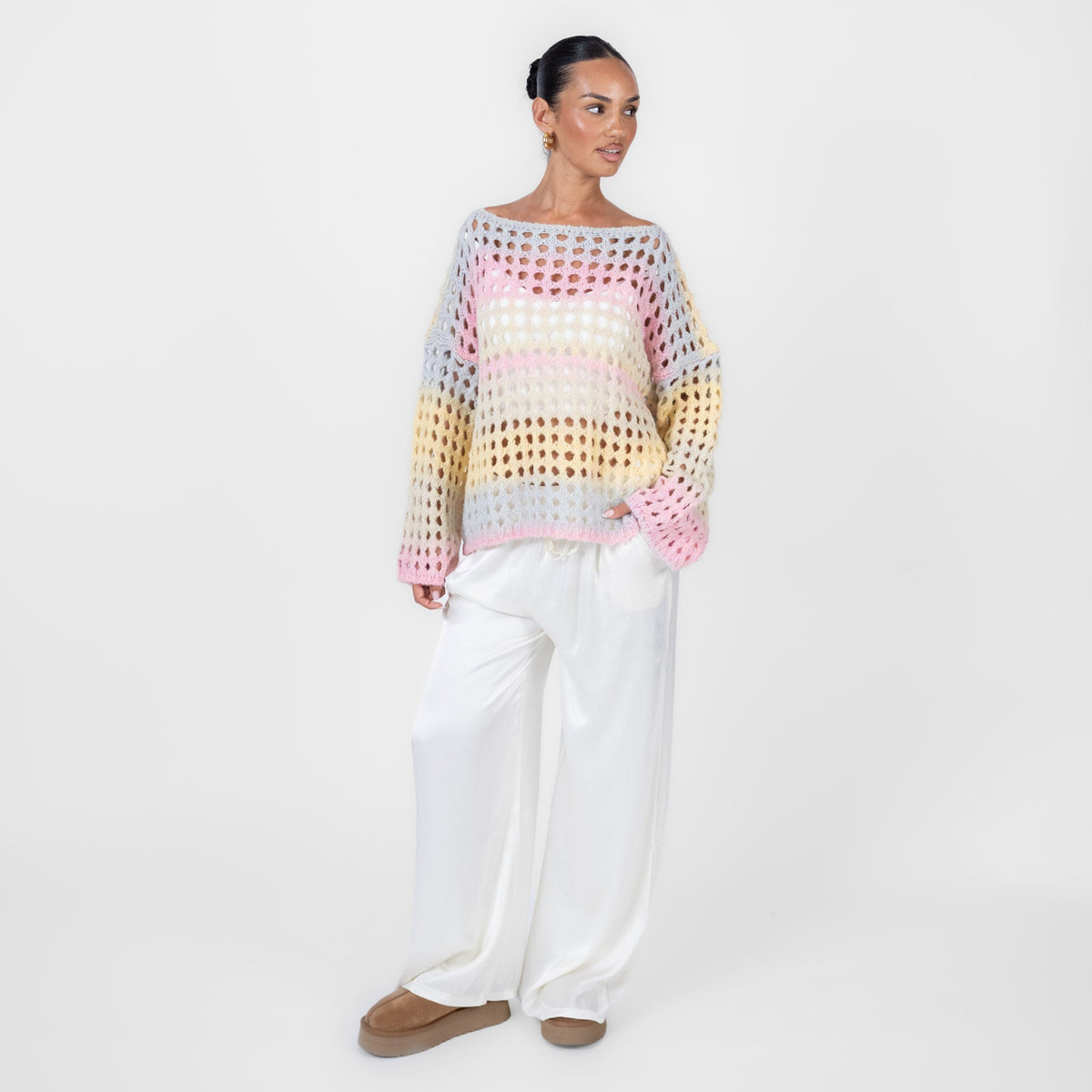 Celia | Jersey de punto calado degradado