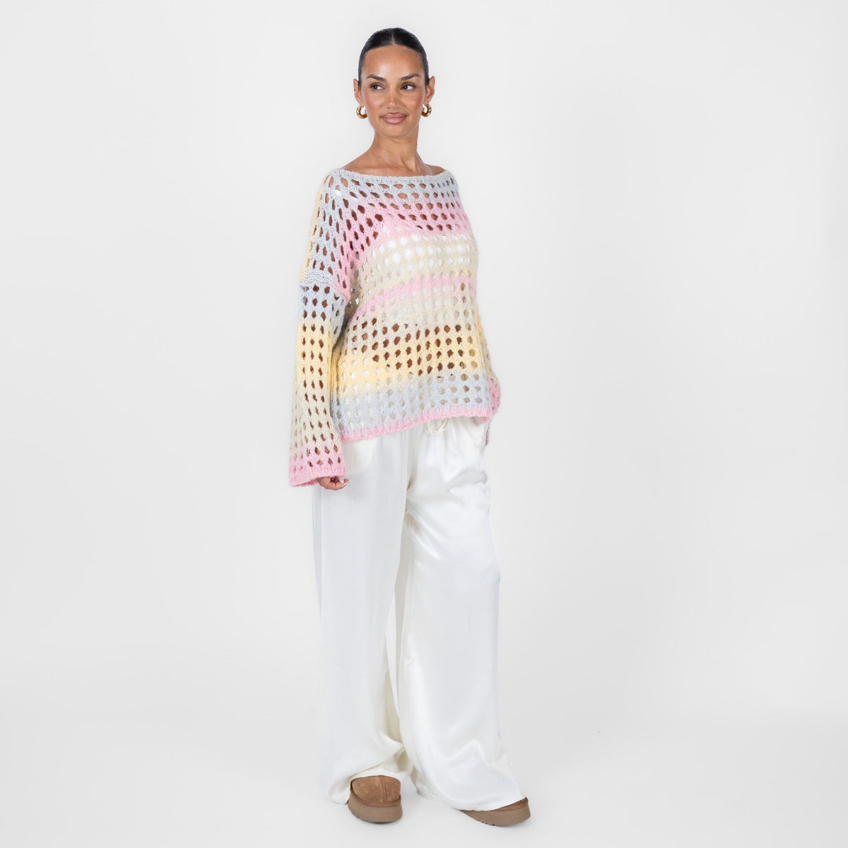 Celia | Jersey de punto calado degradado
