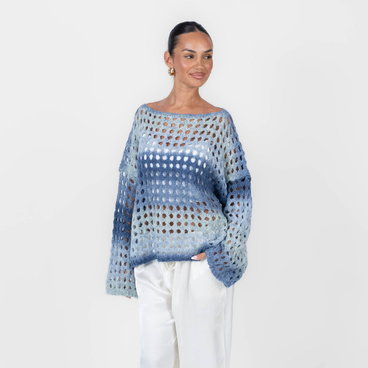 Celia | Jersey de punto calado degradado