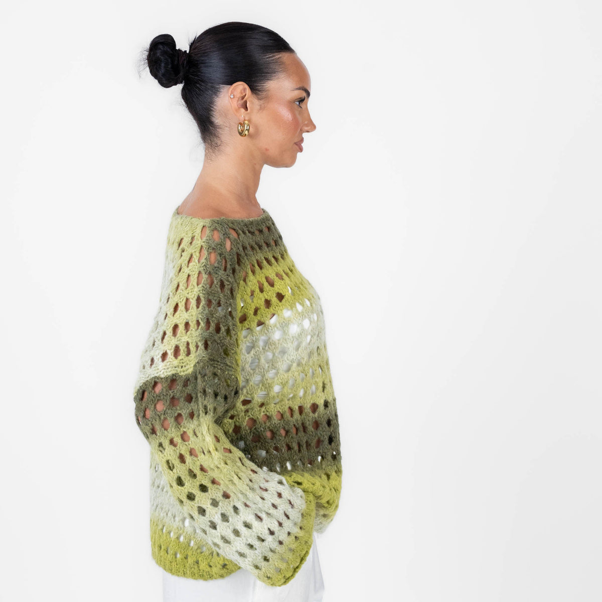 Celia | Jersey de punto calado degradado