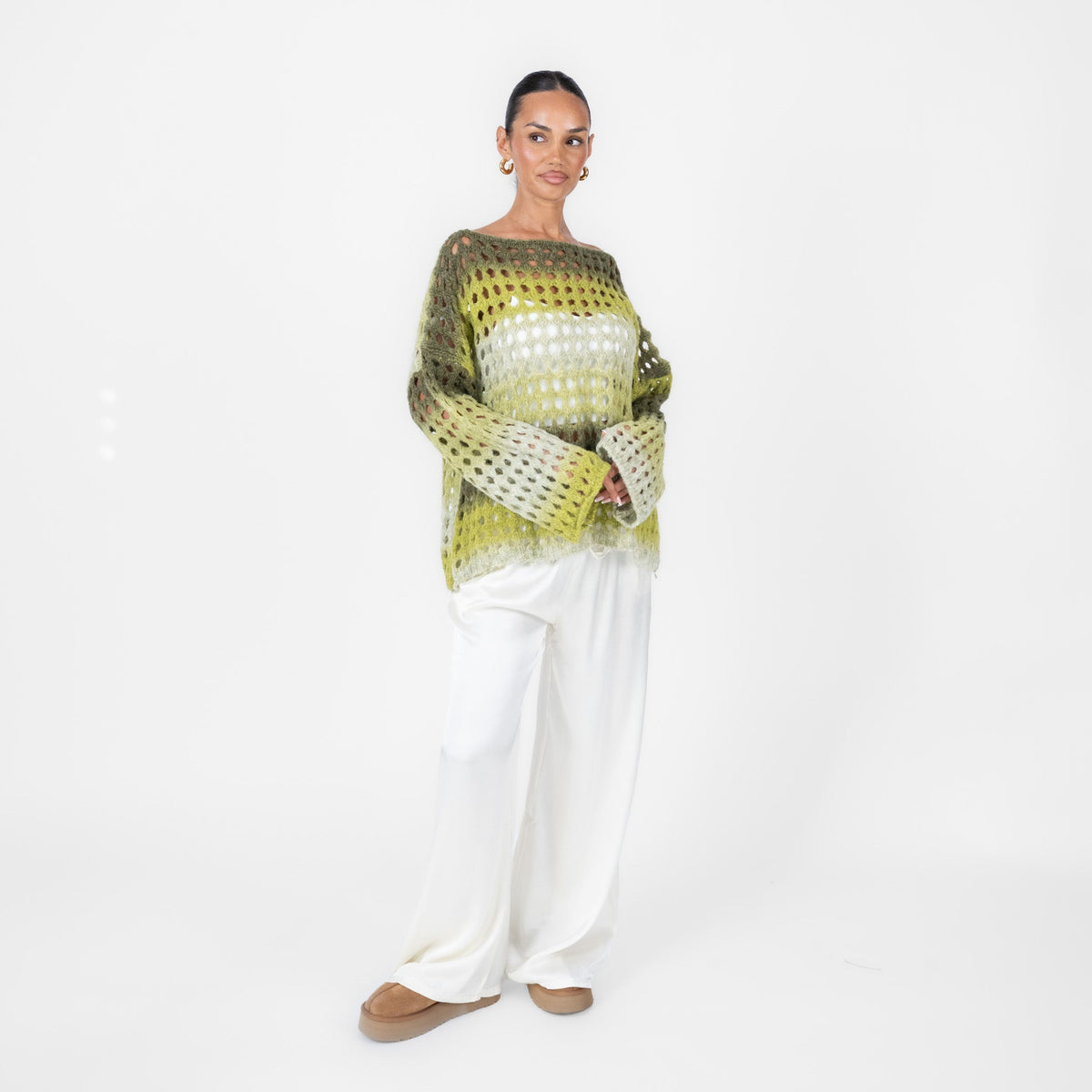 Celia | Jersey de punto calado degradado