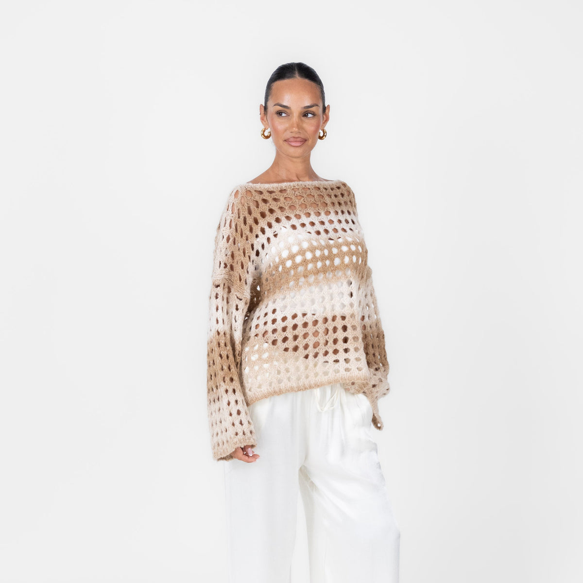 Celia | Jersey de punto calado degradado