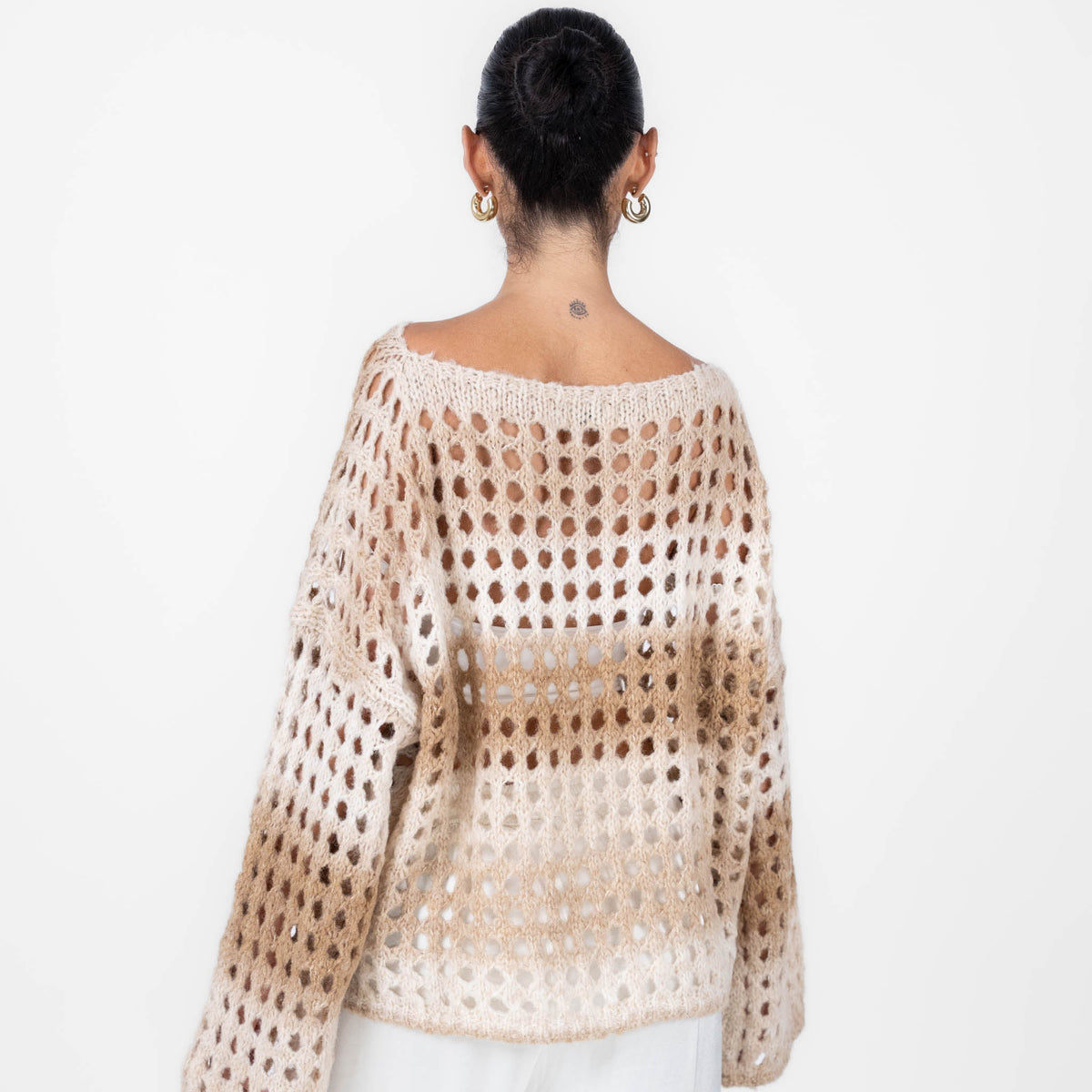 Celia | Jersey de punto calado degradado