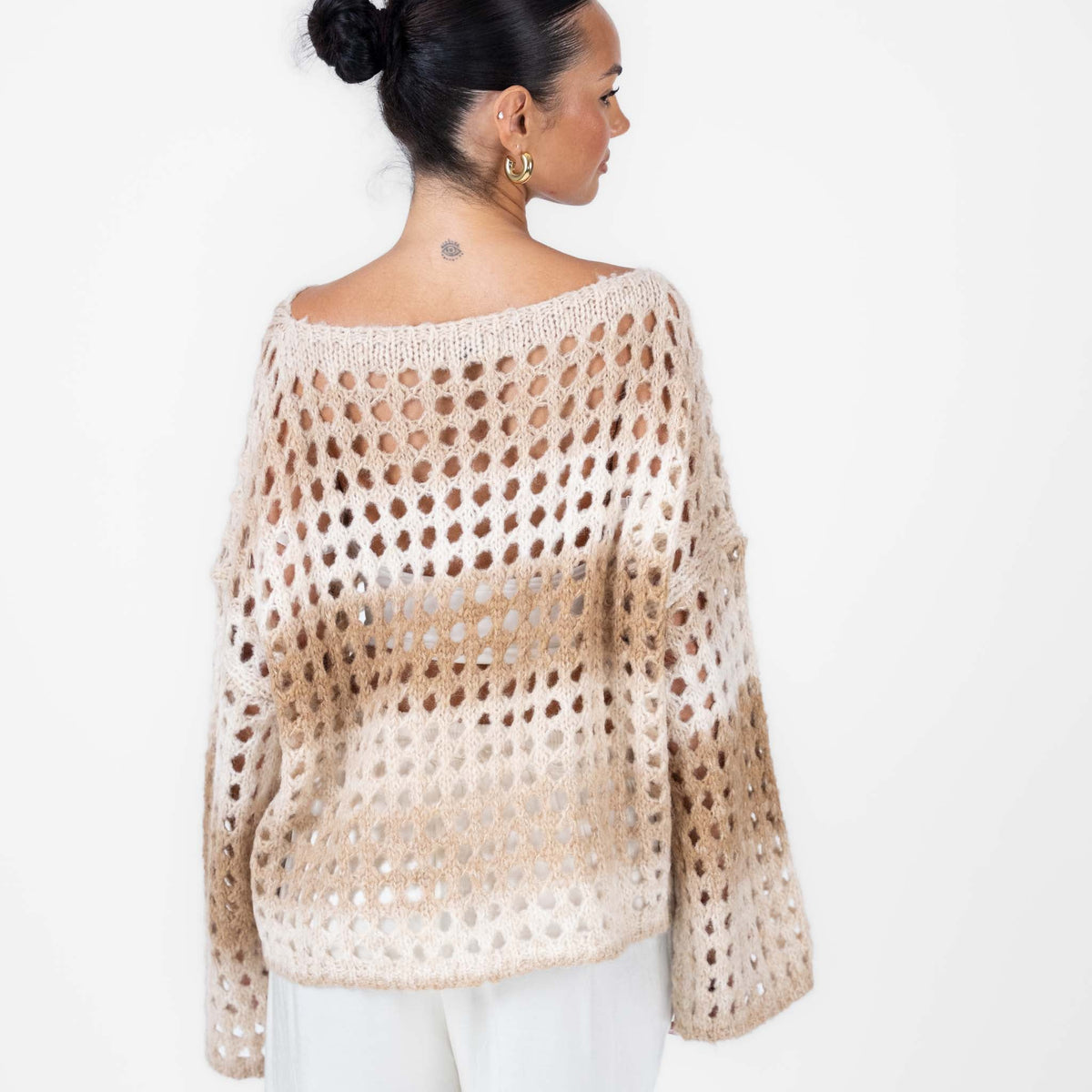 Celia | Jersey de punto calado degradado