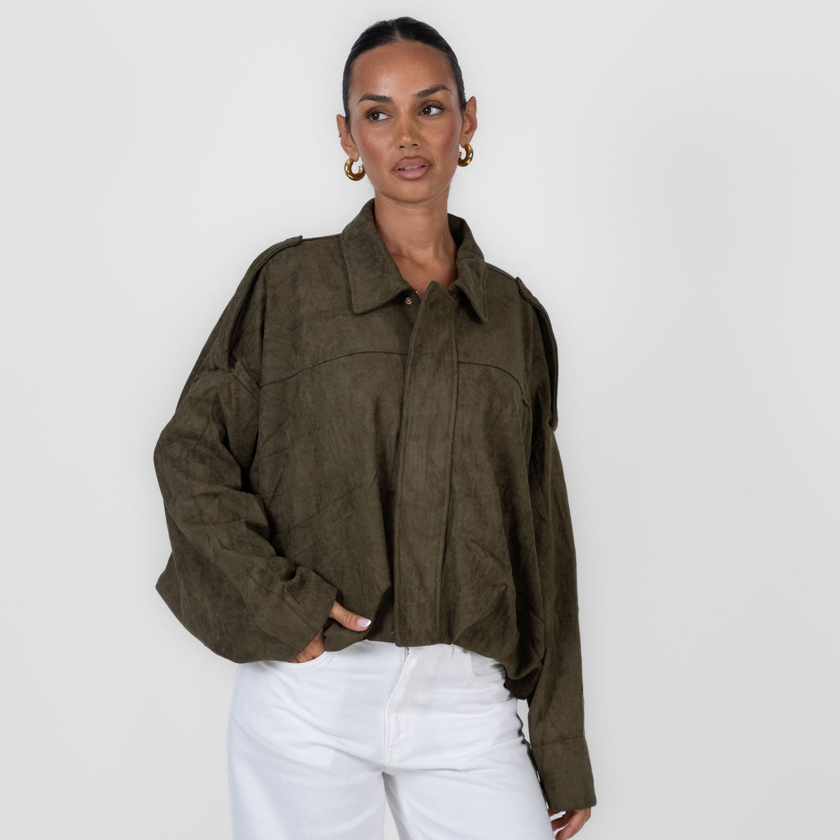 Elisa | Chaqueta oversize efecto velour