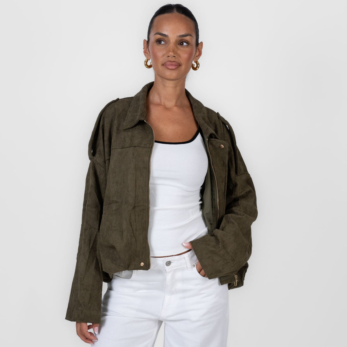 Elisa | Chaqueta oversize efecto velour
