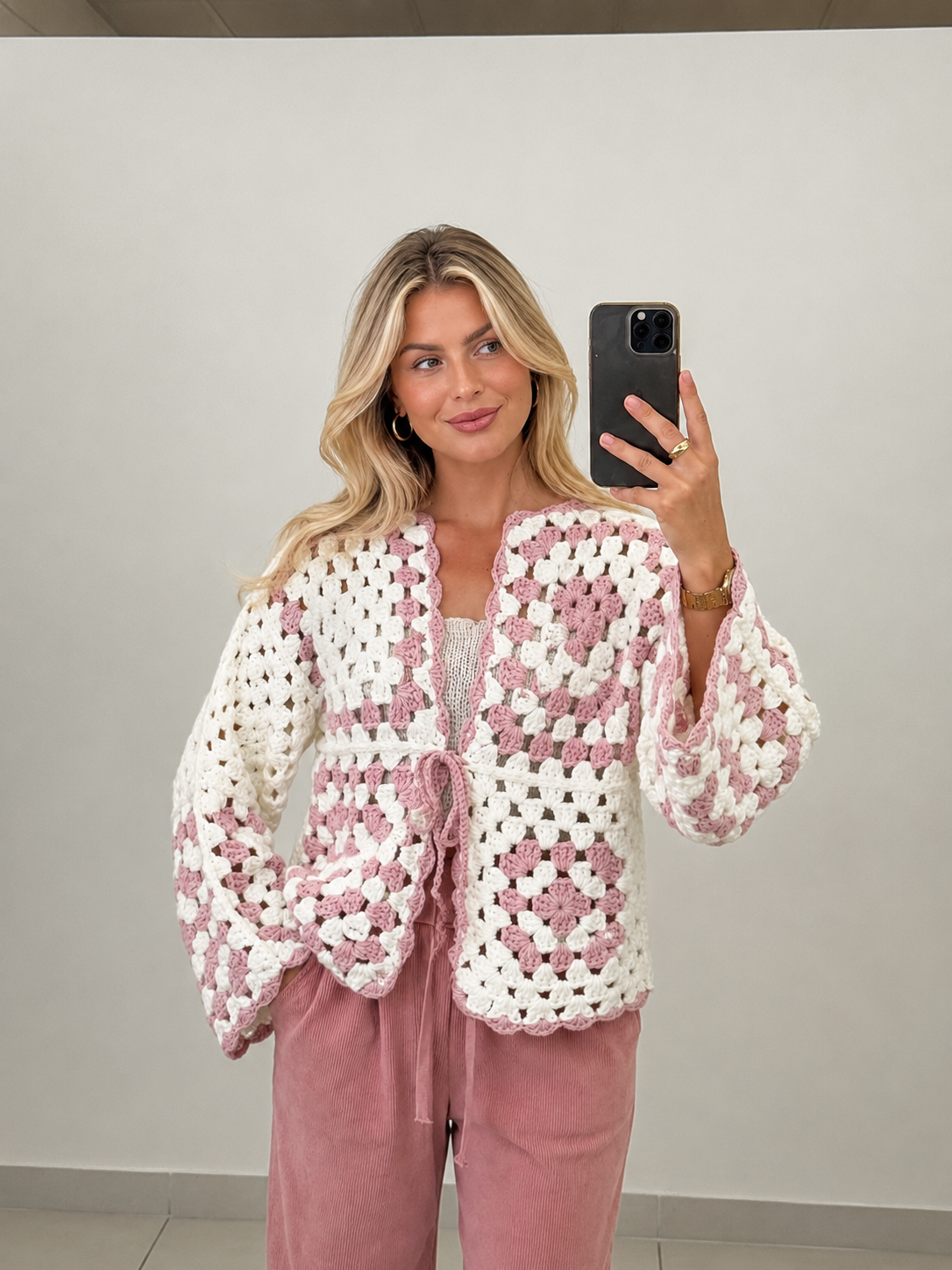 Mireia | Chaqueta de ganchillo bicolor