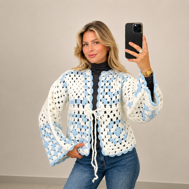 Mireia | Chaqueta de ganchillo bicolor