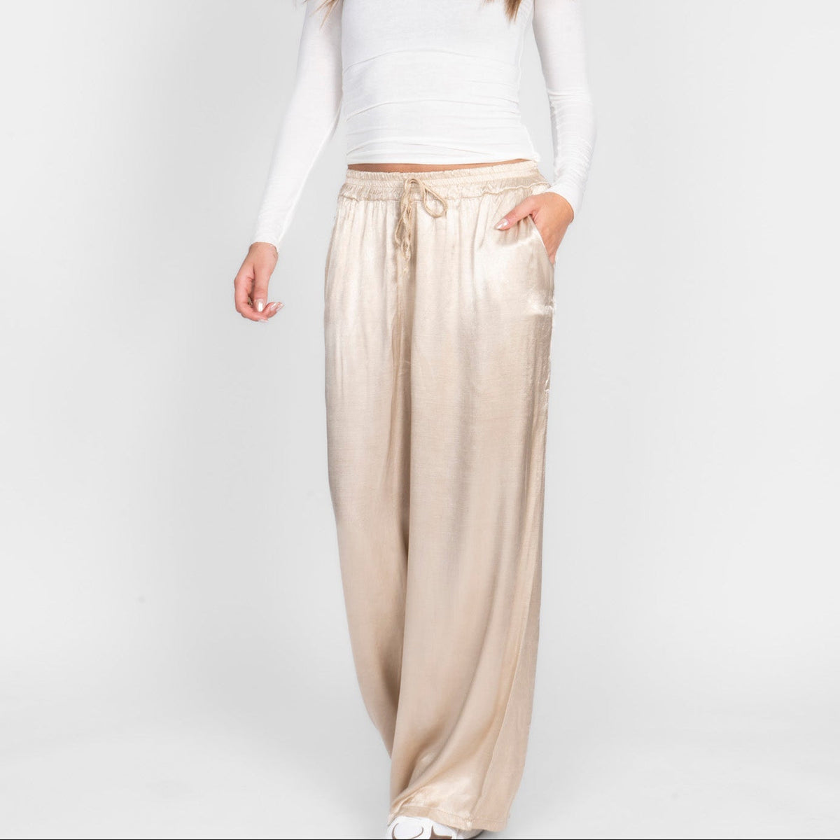 Aroa | Pantalón satinado ancho