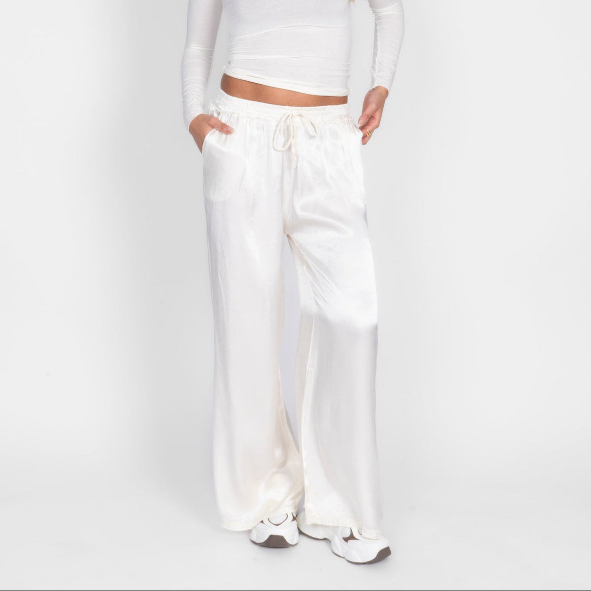 Aroa | Pantalón satinado ancho