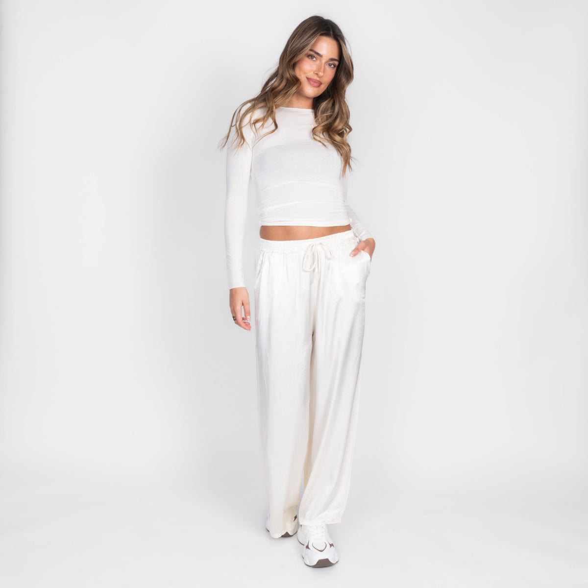 Aroa | Pantalón satinado ancho