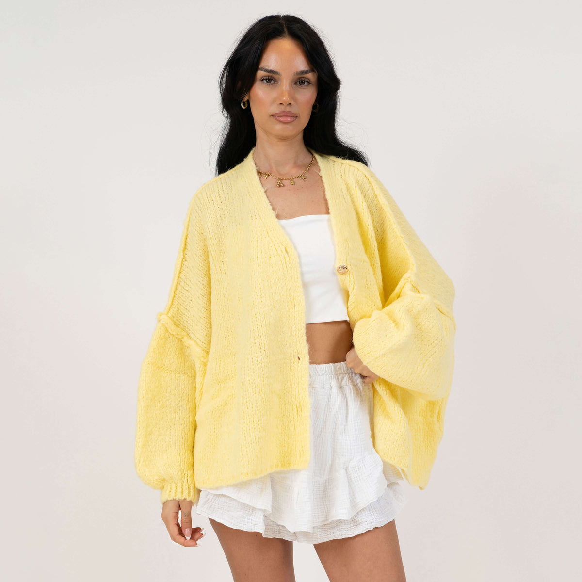 Tamara | Cárdigan oversize con escote en V y botones
