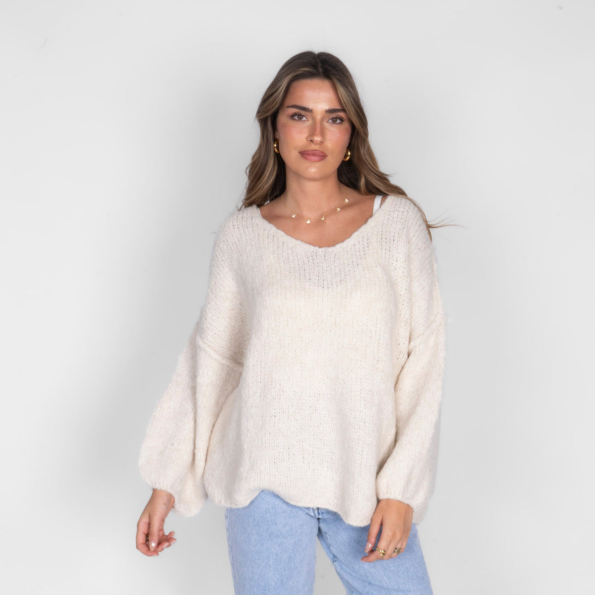 Emma | Jersey oversize con cuello en V