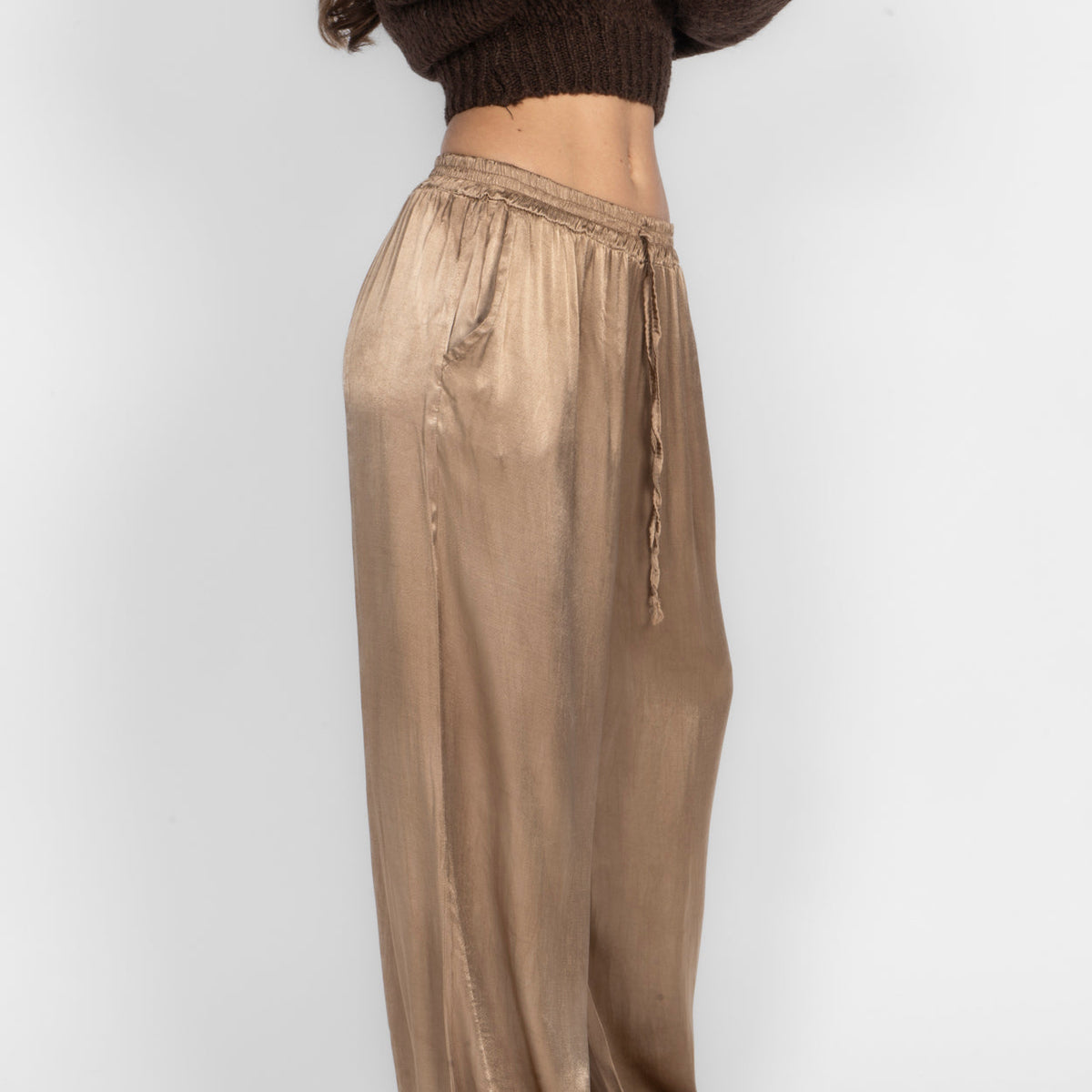 Aroa | Pantalón satinado ancho