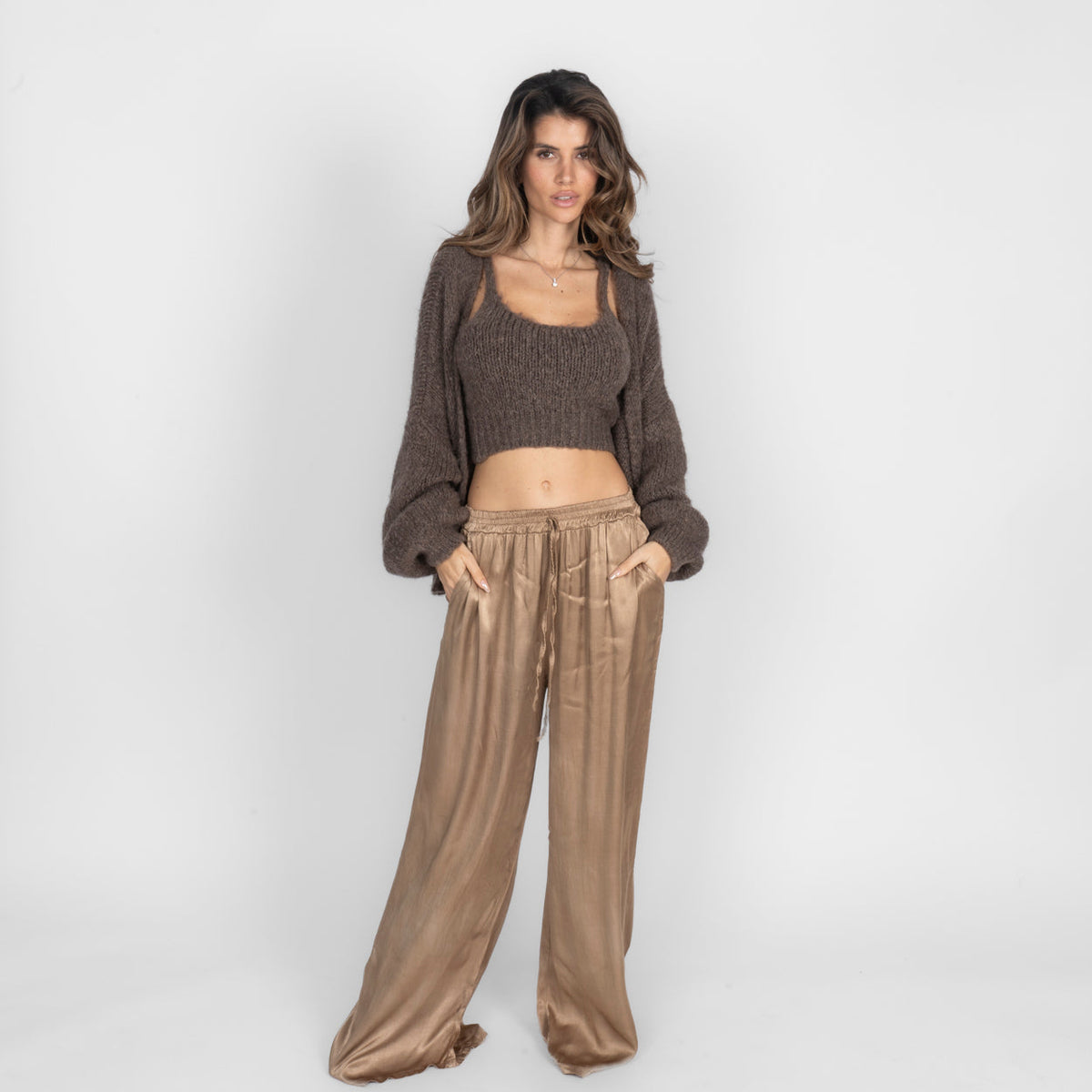 Aroa | Pantalón satinado ancho